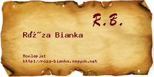 Róza Bianka névjegykártya